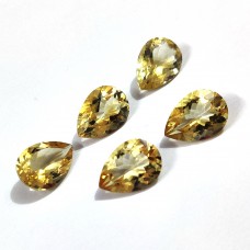 Citrine 14x10mm pear facet 4.45 cts
